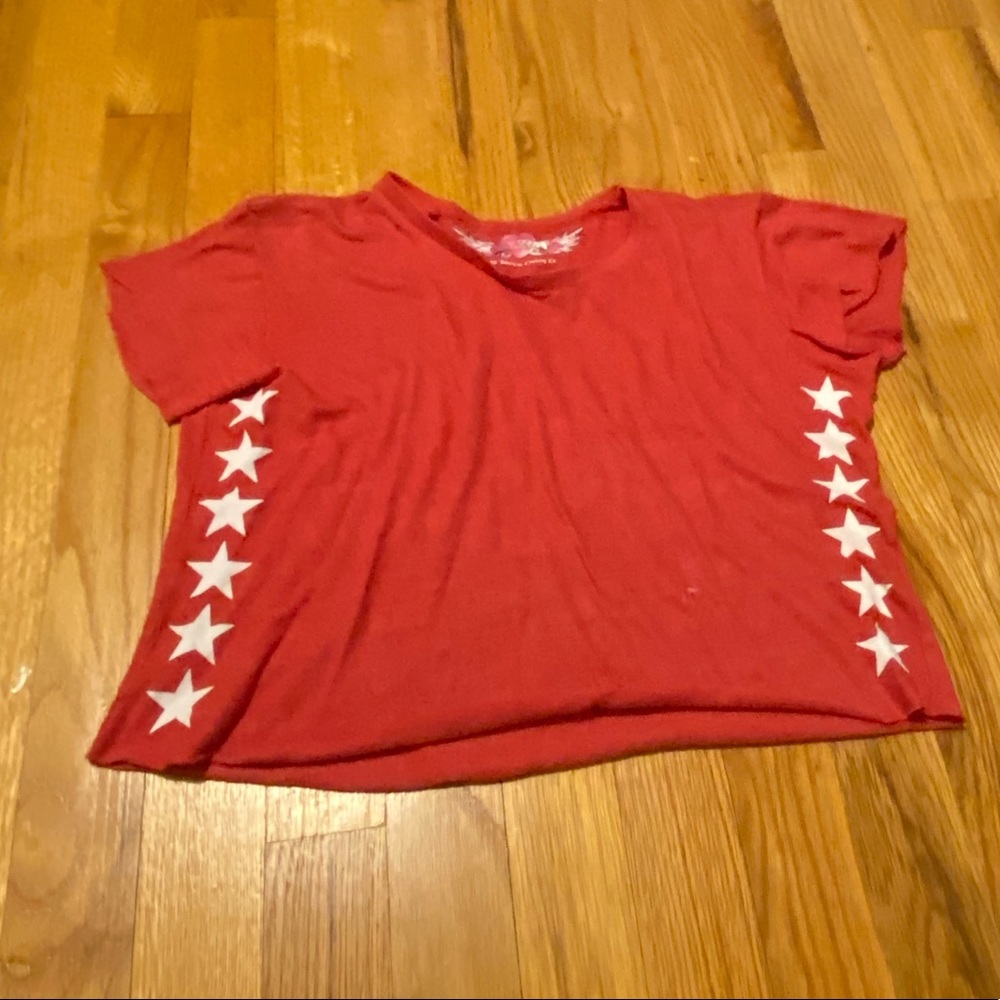 Red Shirt with White Side Stars